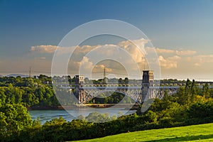 Britannia Bridge, connecting Snowdonia and Anglesey